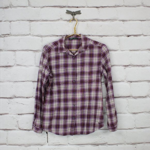 Woolrich Tops - WOOLRICH Button Down Purple Plaid Flannel Shirt M